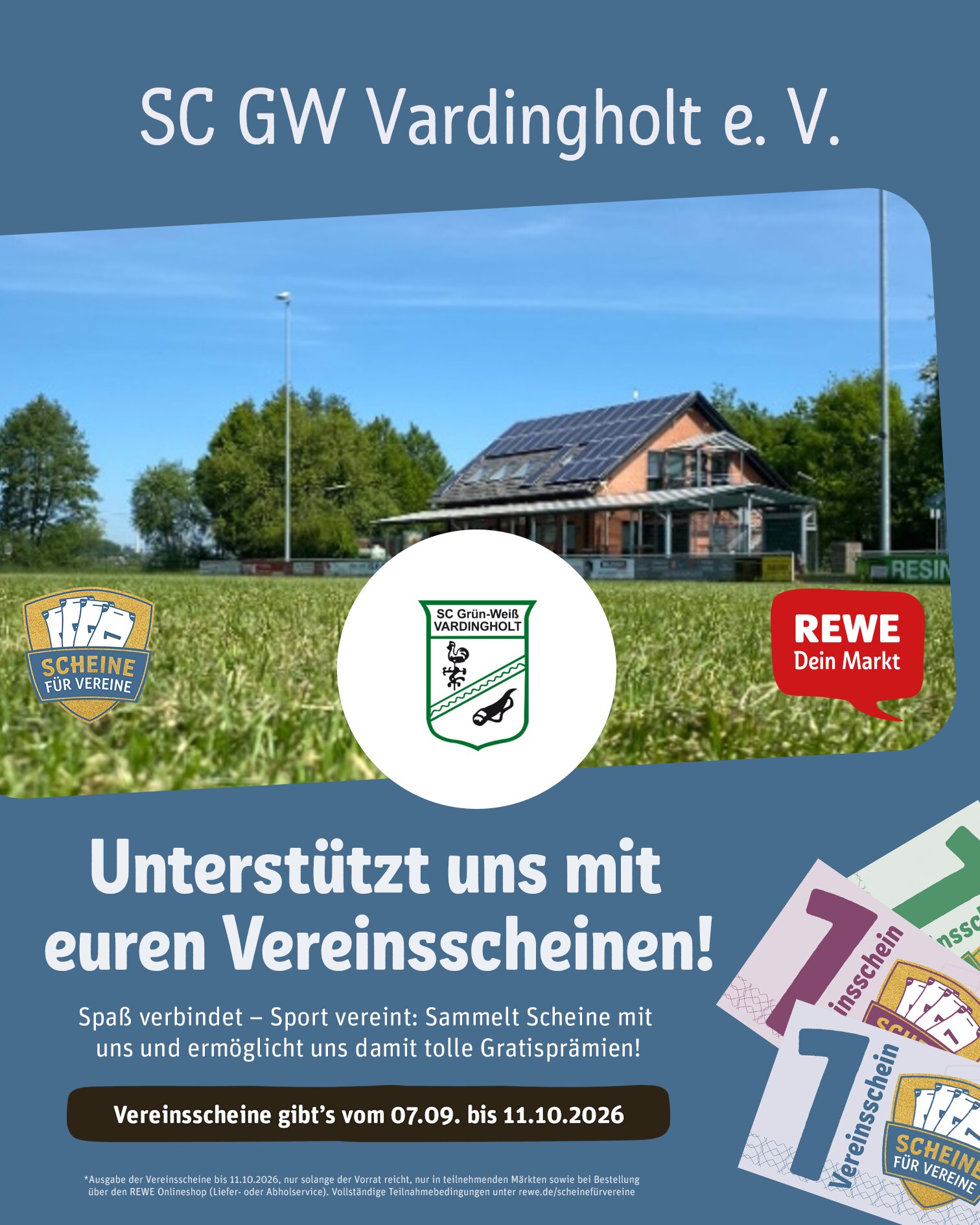 Scheine für Vereine 2026 Plakat